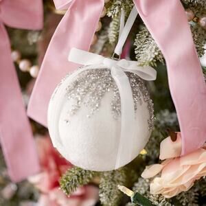 LoveShackFancy x Pottery Barn Round Ornaments Christmas Tree Holiday Set of 6